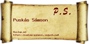 Puskás Sámson névjegykártya